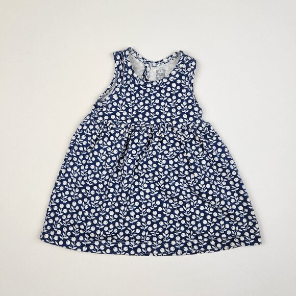 Winter Water Factory Organic Cotton Blueberry Vines Sleeveless Dress sz 3m - Picture 1 of 5